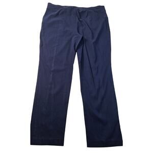 Fabulously slimming 3 short 16 PETITE blue pull on pants straight career casual